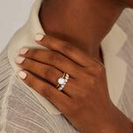 Heart Shaped Lab Diamond Bezel Ring Rose Gold 18k Wedding Band