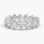 Heart Shaped Eternity Lab Diamond Ring (3 ct. tw.) Platinum Eternity Band