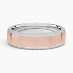 Avalon Mixed Metal Eternity Diamond 6mm Wedding Ring Rose Gold 18k Eternity Band