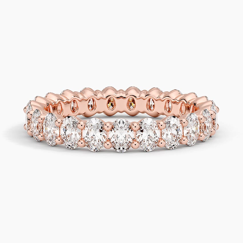 Oval Eternity Diamond Ring (2 ct. tw.) Rose Gold 18k Eternity Band