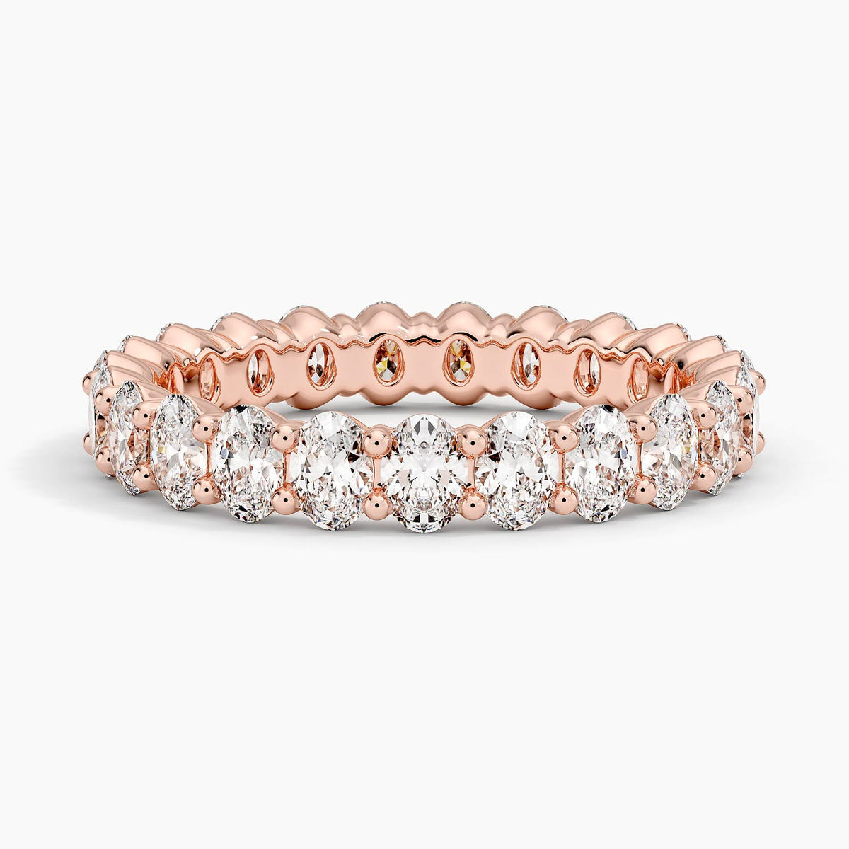 Oval Eternity Diamond Ring (2 ct. tw.) Rose Gold 18k Eternity Band