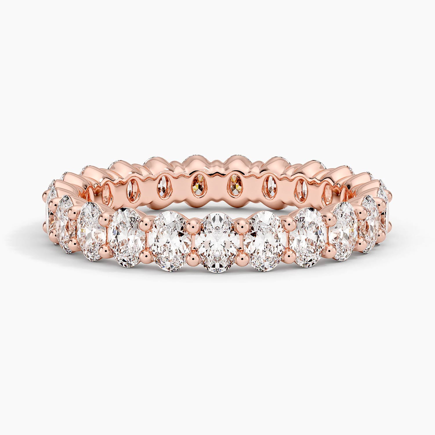 Oval Eternity Diamond Ring (2 ct. tw.) Rose Gold 18k Eternity Band