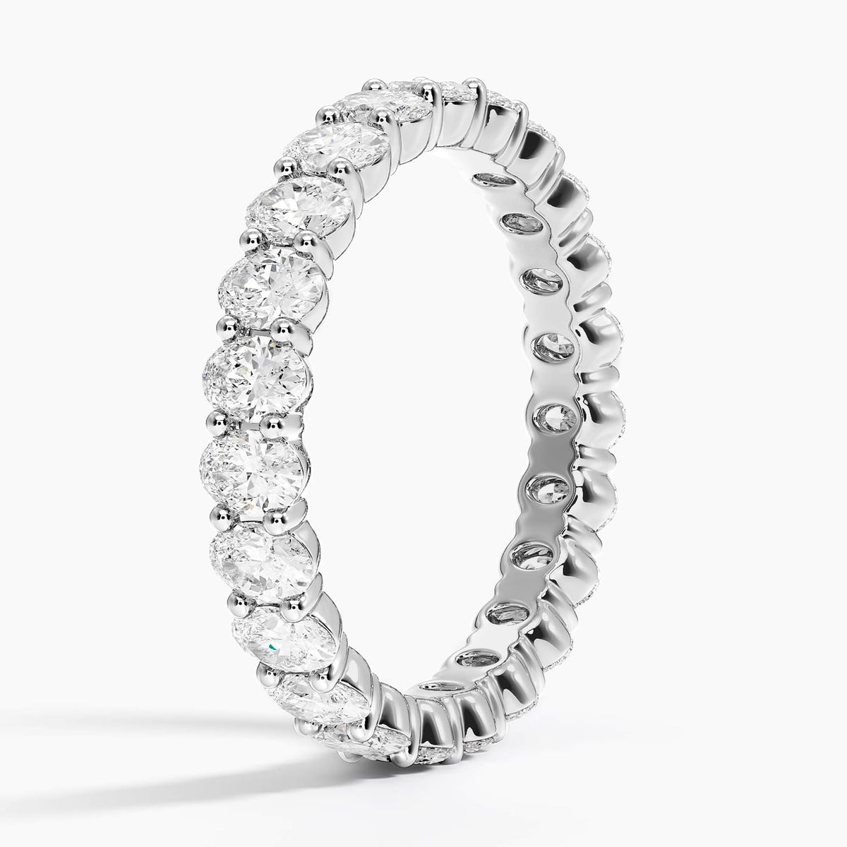 Oval Eternity Diamond Ring (2 ct. tw.) Platinum Eternity Band