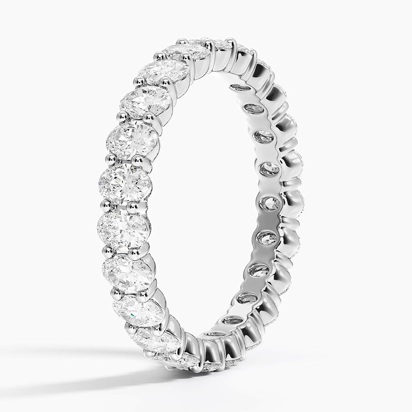 Oval Eternity Diamond Ring (2 ct. tw.) Platinum Eternity Band