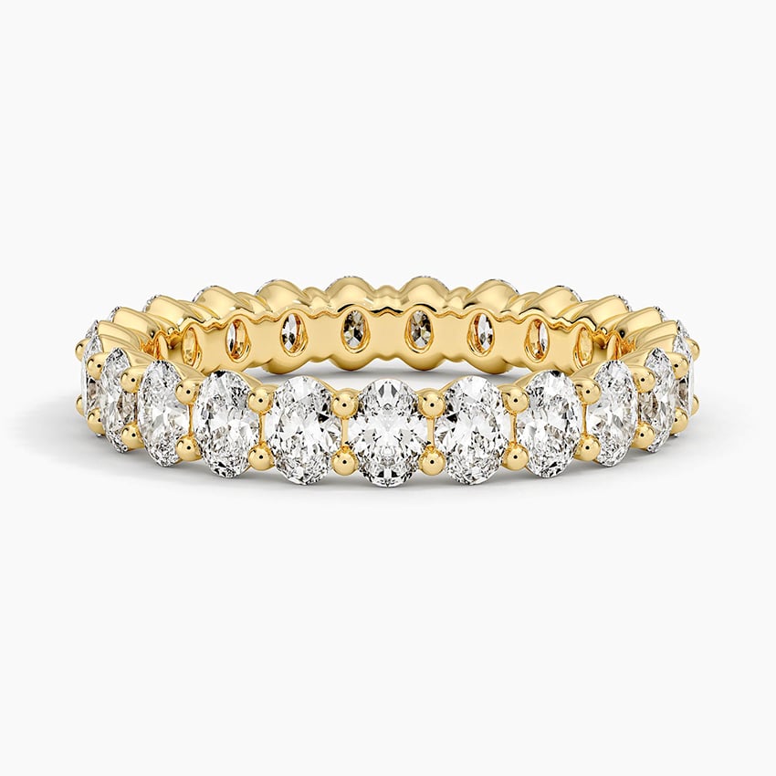 Oval Eternity Diamond Ring (2 ct. tw.) Yellow Gold 18k Eternity Band