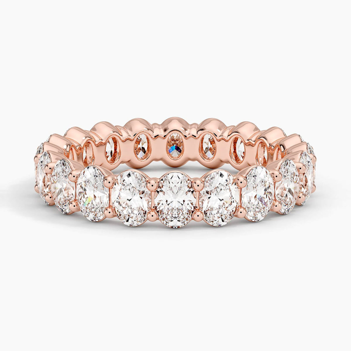 Oval Eternity Diamond Ring (3 ct. tw.) Rose Gold 18k Eternity Band