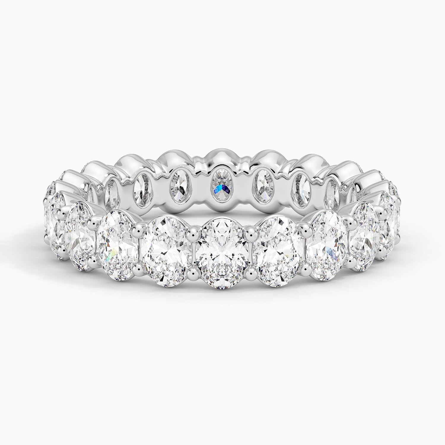 Oval Eternity Diamond Ring (3 ct. tw.) Platinum Eternity Band