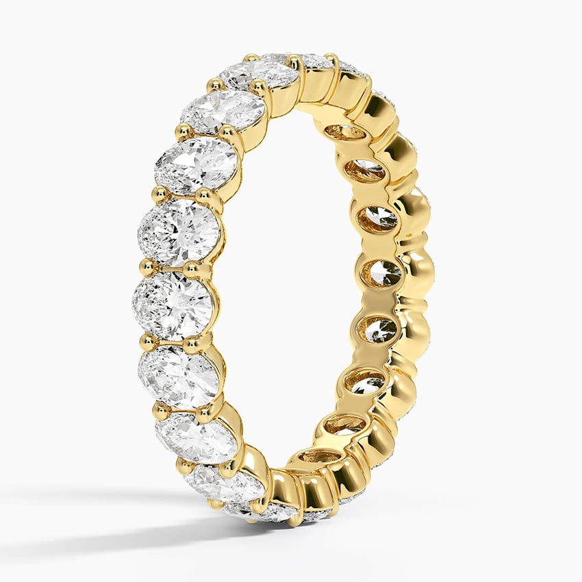 Oval Eternity Diamond Ring (3 ct. tw.) Yellow Gold 18k Eternity Band