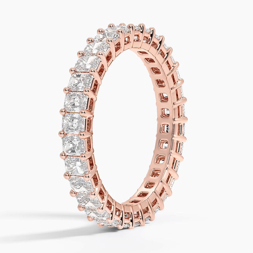 Radiant Eternity Diamond Ring (2 ct. tw.) Rose Gold 18k Eternity Band