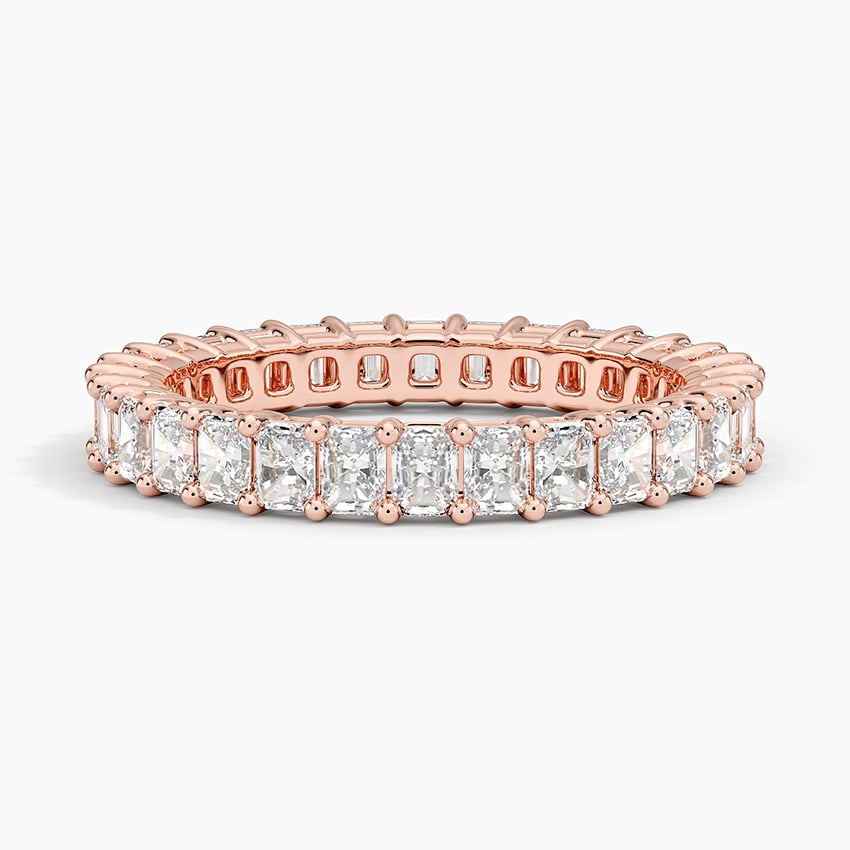 Radiant Eternity Diamond Ring (2 ct. tw.) Rose Gold 18k Eternity Band
