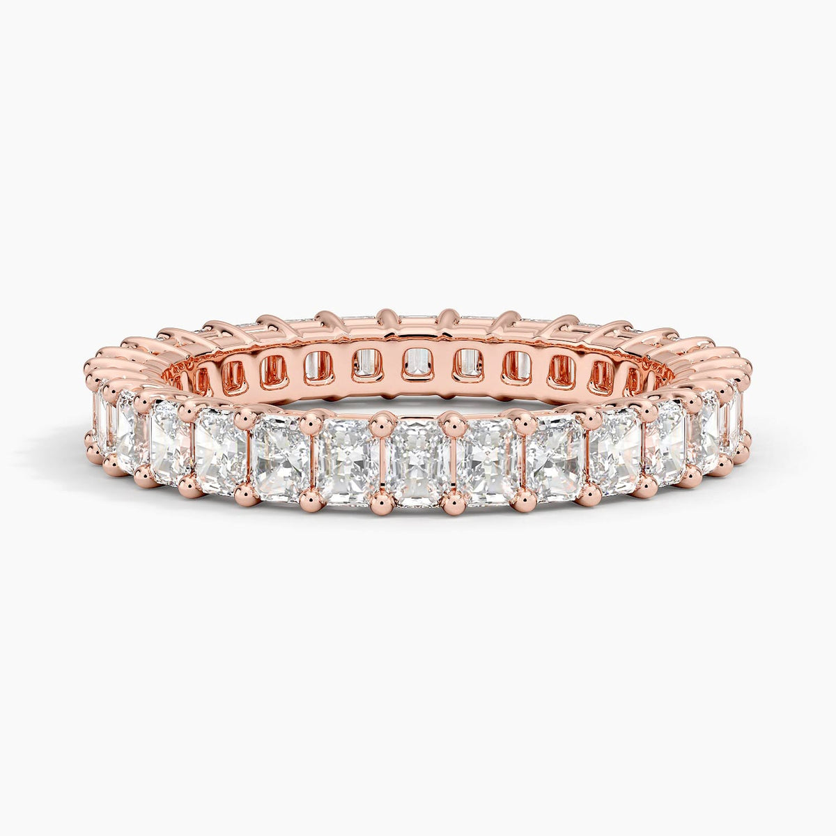 Radiant Eternity Diamond Ring (2 ct. tw.) Rose Gold 18k Eternity Band