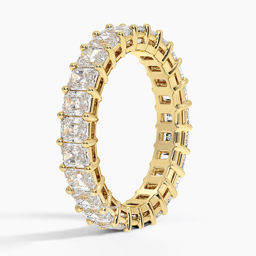 Radiant Eternity Diamond Ring (3 ct. tw.) Yellow Gold 18k Eternity Band