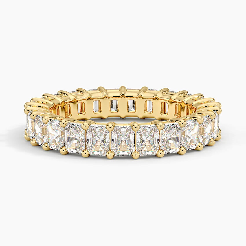 Radiant Eternity Diamond Ring (3 ct. tw.) Yellow Gold 18k Eternity Band