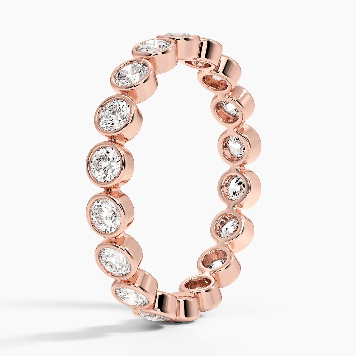 Bezel Round Eternity Diamond Ring (1 ct. tw.) Rose Gold 18k Eternity Band