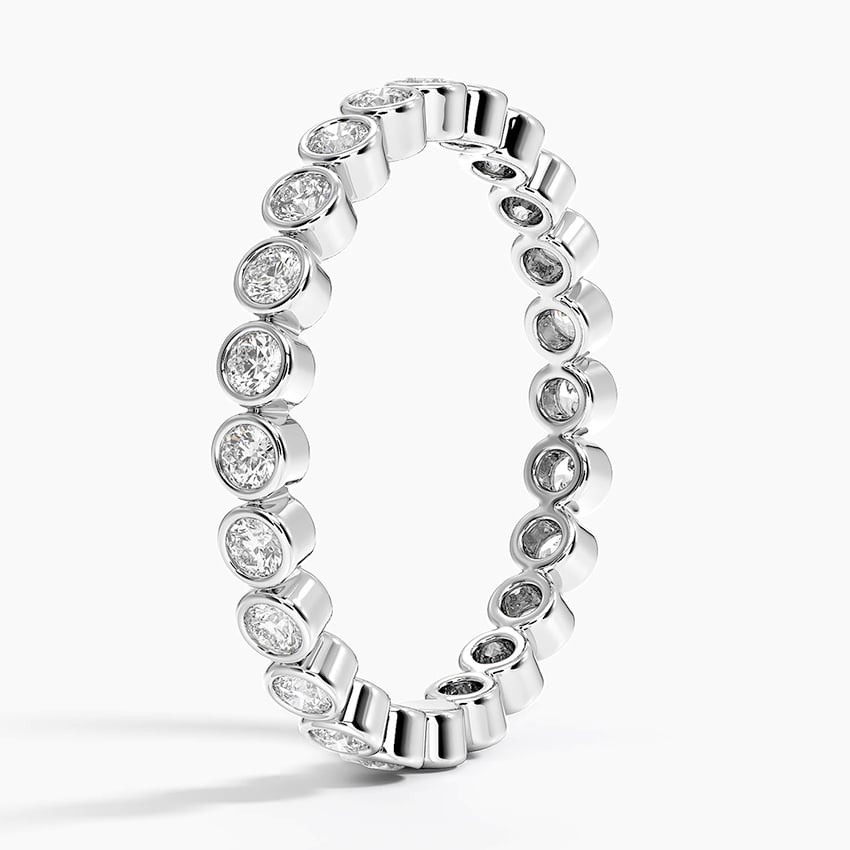 Bezel Round Eternity Diamond Ring (1/2 ct. tw.) Platinum Eternity Band