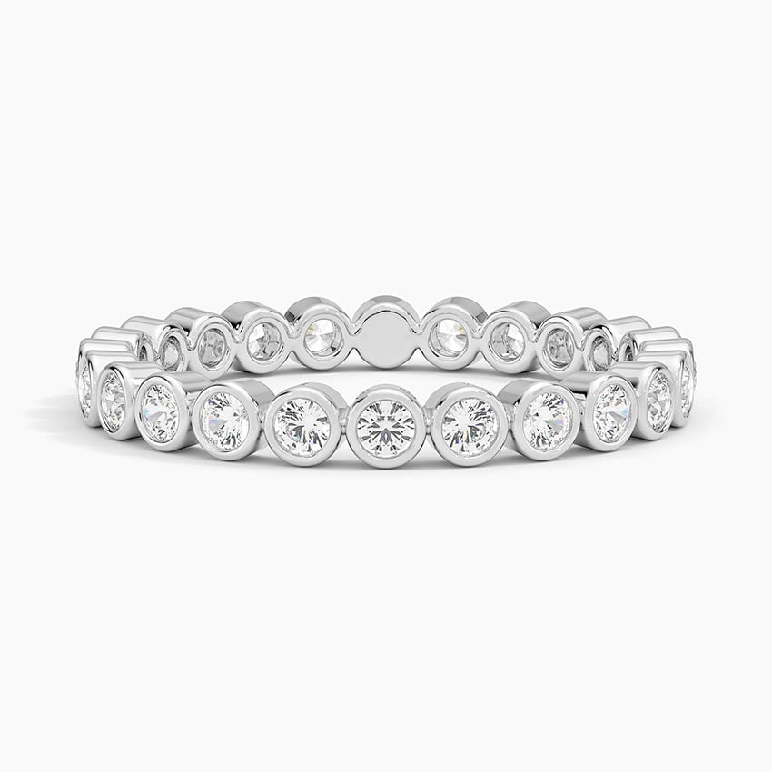 Bezel Round Eternity Diamond Ring (1/2 ct. tw.) Platinum Eternity Band