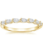Tacori Sculpted Crescent Pear Diamond Ring (1/3 ct. tw.) Yellow Gold 18k Wedding Band