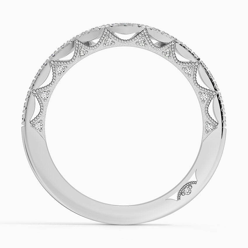Tacori Lunetta Crescent Contoured Diamond Ring (1/5 ct. tw.) Platinum Wedding Band