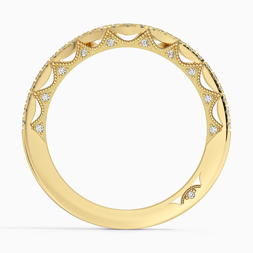Tacori Lunetta Crescent Contoured Diamond Ring (1/5 ct. tw.) Yellow Gold 18k Wedding Band