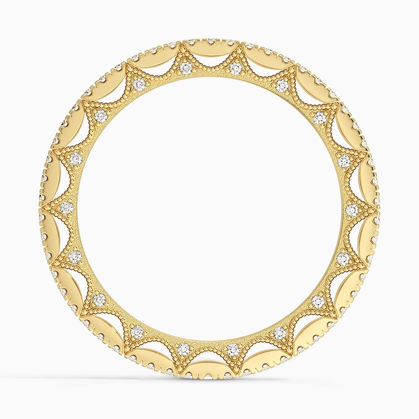Tacori Lunetta Crescent Eternity Diamond Ring (1/2 ct. tw.) Yellow Gold 18k Eternity Band