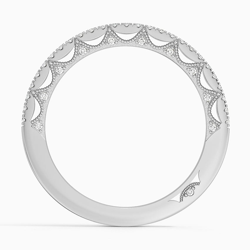 Tacori Lunetta Crescent Diamond Ring (1/4 ct. tw.) Platinum Wedding Band