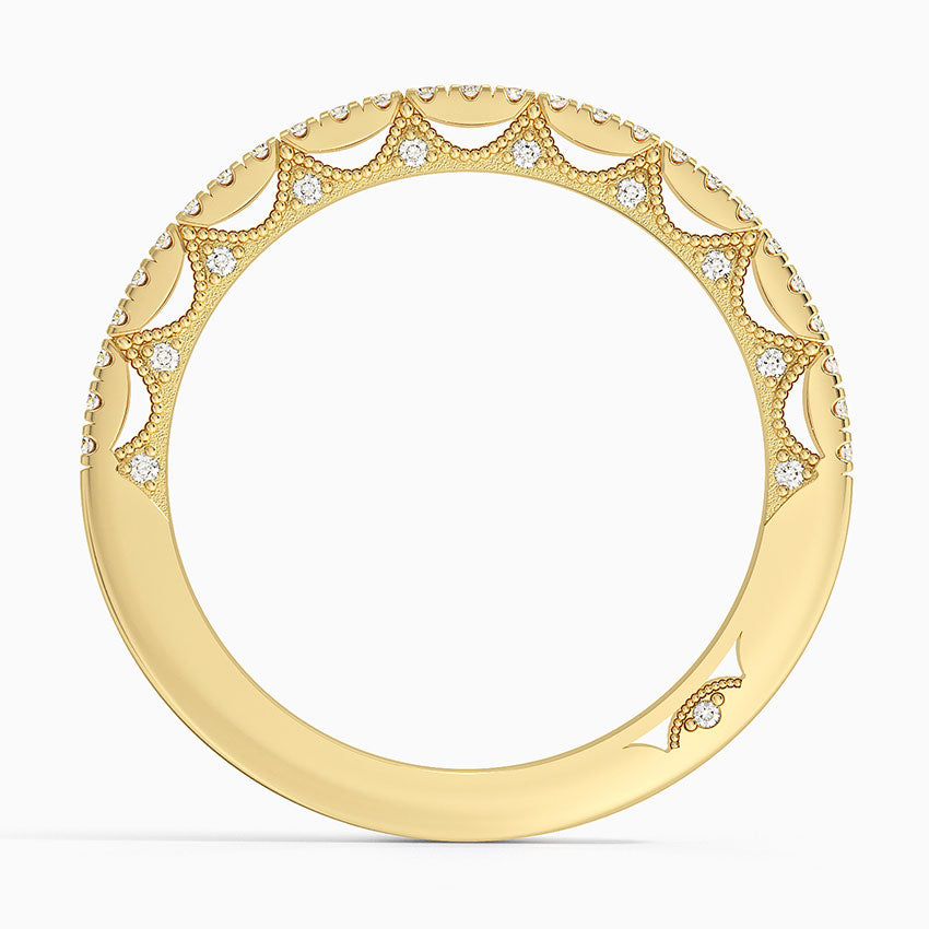 Tacori Lunetta Crescent Diamond Ring (1/4 ct. tw.) Yellow Gold 18k Wedding Band