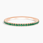 Luxe Ballad Emerald Ring Rose Gold 18k Wedding Band