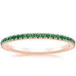 Luxe Ballad Emerald Ring Rose Gold 18k Wedding Band
