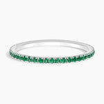 Luxe Ballad Emerald Ring Platinum Wedding Band