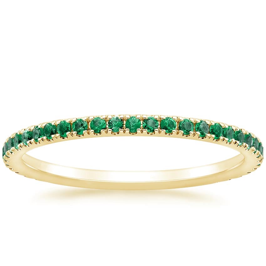 Luxe Ballad Emerald Ring Yellow Gold 18k Wedding Band