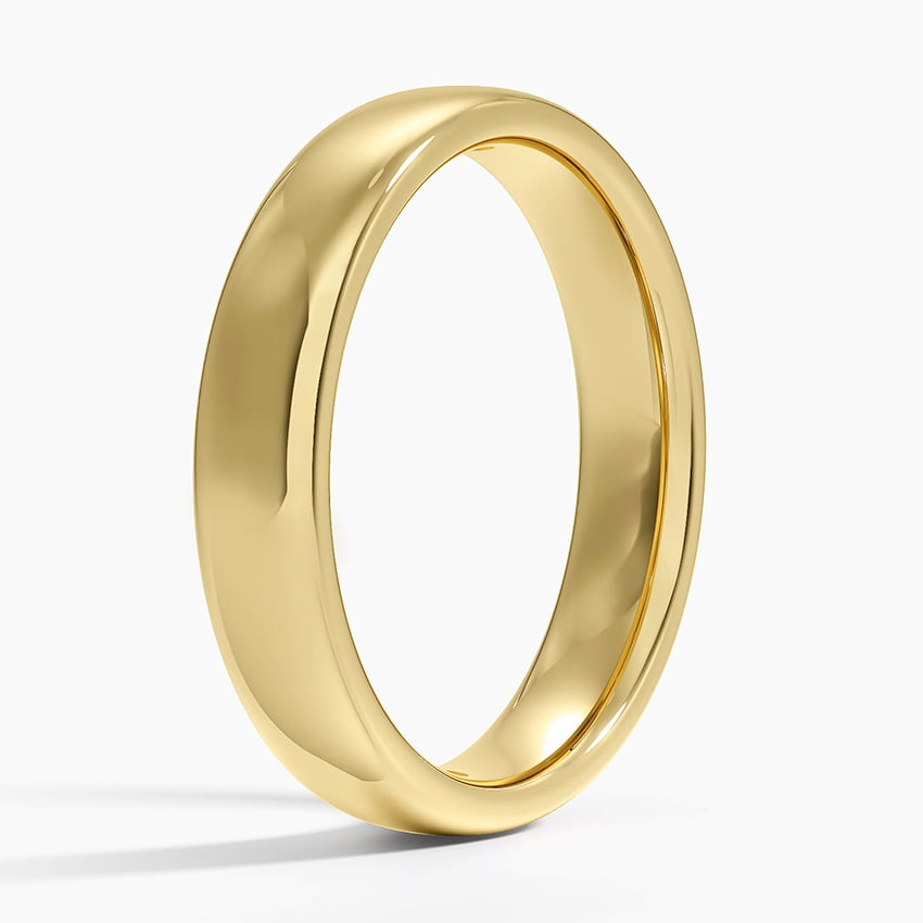 Low Profile 4.5mm Wedding Ring Yellow Gold 18k Wedding Band