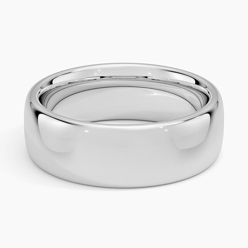 Low Profile 6.5mm Wedding Ring Platinum Wedding Band