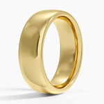 Low Profile 6.5mm Wedding Ring Yellow Gold 18k Wedding Band
