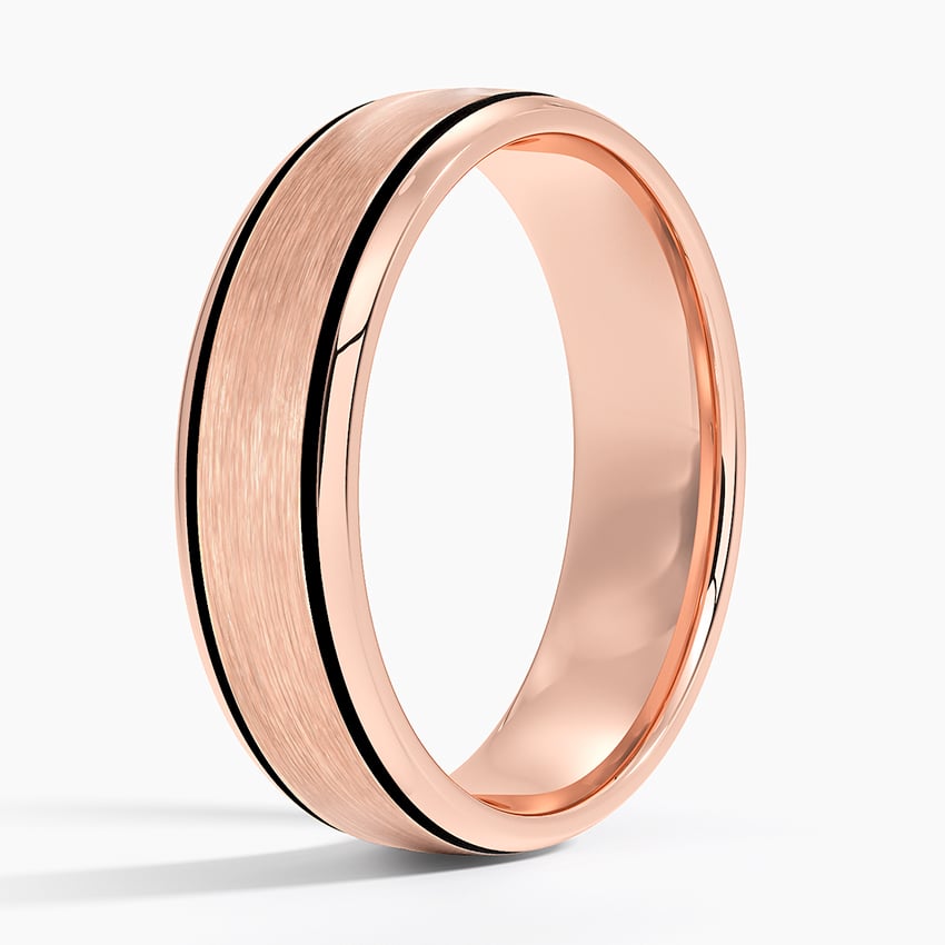 Everett 6mm Wedding Ring Rose Gold 18k Wedding Band
