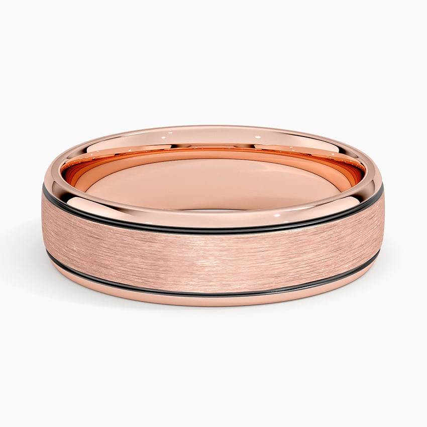 Everett 6mm Wedding Ring Rose Gold 18k Wedding Band