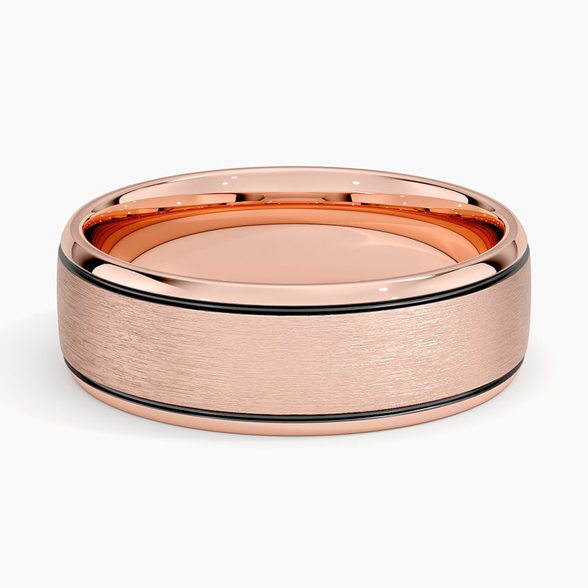 Everett 7mm Wedding Ring Rose Gold 18k Wedding Band