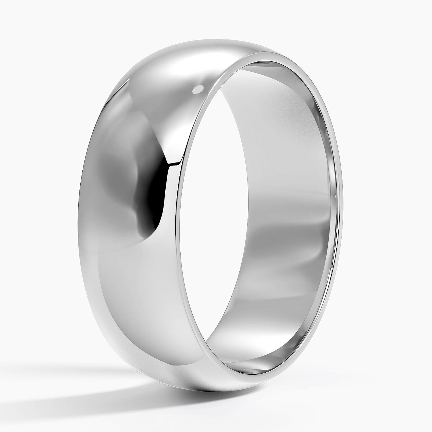 Fairmined Comfort Fit 7mm Wedding Ring White Gold 18k Wedding Band