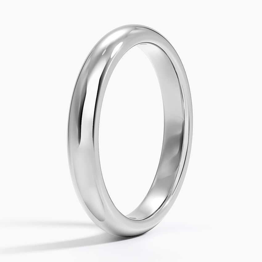 Fairmined Comfort Fit 3mm Wedding Ring White Gold 18k Wedding Band