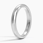 Fairmined Comfort Fit 3mm Wedding Ring White Gold 18k Wedding Band