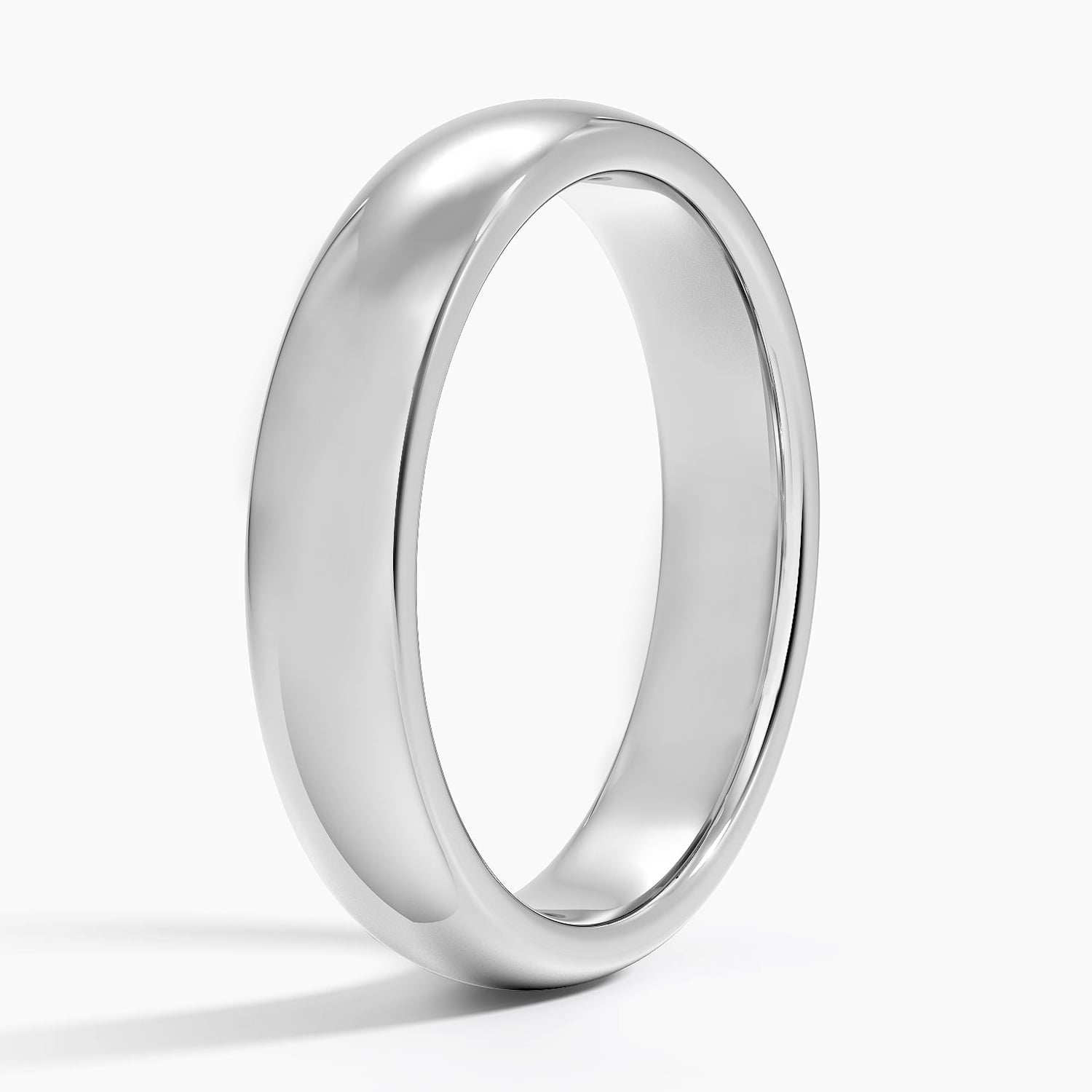 Fairmined Comfort Fit 4mm Wedding Ring White Gold 18k Wedding Band