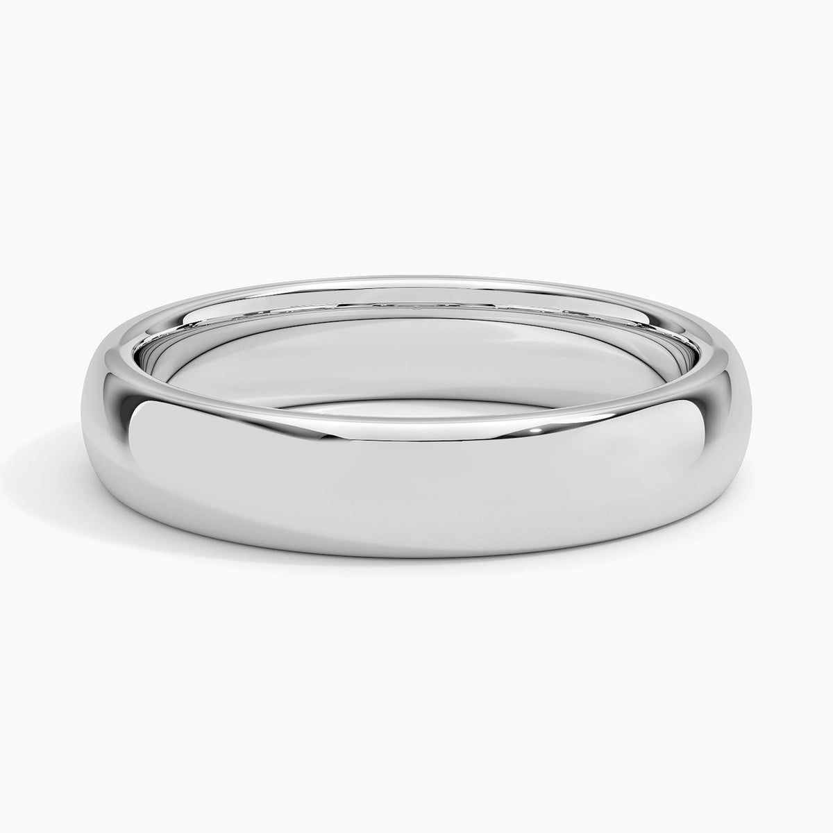 Fairmined Comfort Fit 4mm Wedding Ring White Gold 18k Wedding Band