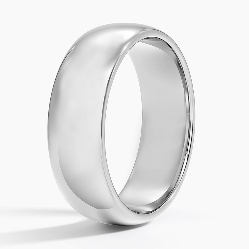 Fairmined Comfort Fit 6mm Wedding Ring White Gold 18k Wedding Band