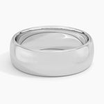 Fairmined Comfort Fit 6mm Wedding Ring White Gold 18k Wedding Band