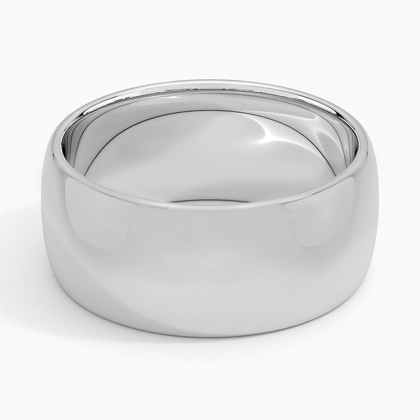 Fairmined Comfort Fit 8mm Wedding Ring White Gold 18k Wedding Band
