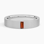 Apollo Garnet 4.5mm Wedding Ring Platinum Wedding Band