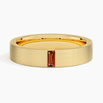 Apollo Garnet 4.5mm Wedding Ring Yellow Gold 18k Wedding Band