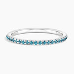Luxe Ballad London Blue Topaz Ring Platinum Wedding Band