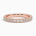 French Pavé Eternity Diamond Ring (1 ct. tw.) Rose Gold 18k Eternity Band