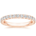 French Pavé Eternity Diamond Ring (1 ct. tw.) Rose Gold 18k Eternity Band