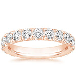French Pavé Eternity Diamond Ring (2 ct. tw.) Rose Gold 18k Eternity Band